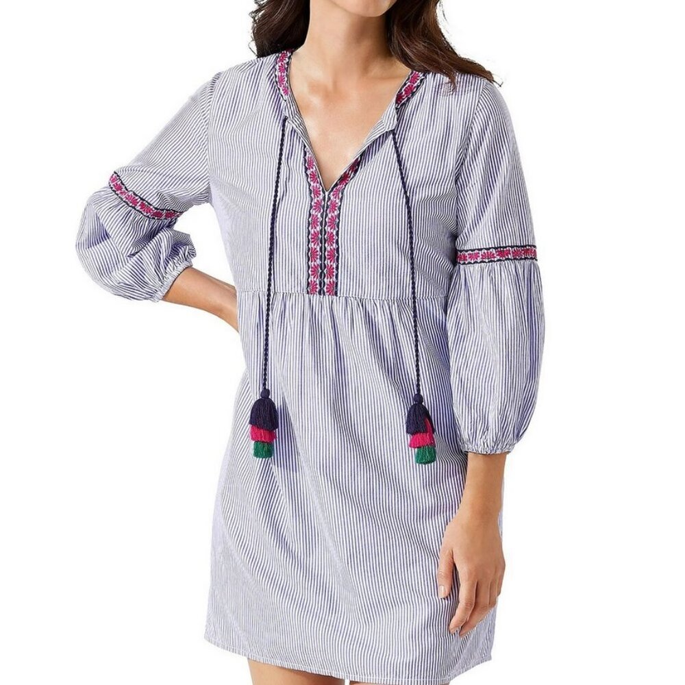 Tommy Bahama Women's Salina Poplin Striped Shift Dress